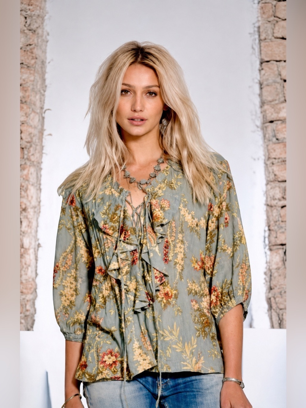 Denim & Supply Ralph Lauren Avery Swing Floral Blouse size M